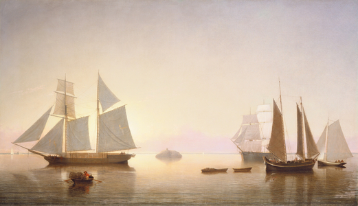 Becalmed off Halfway Rock, 1860 (oil on canvas)