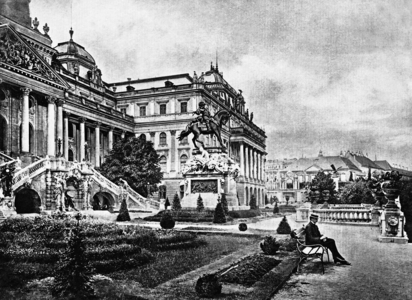 Royal Castle of Budapest, 1918 (b/w photo)