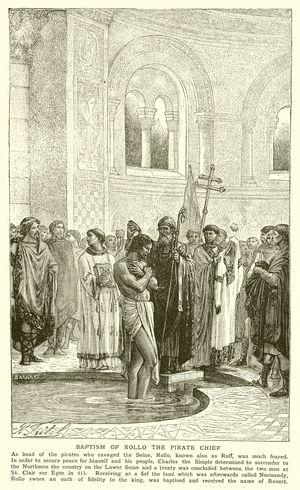 Baptism of Rollo the Pirate Chief (engraving)