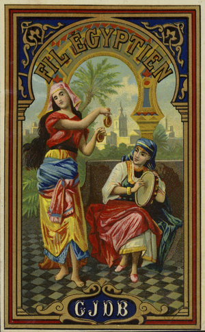 Label for Egyptian thread (colour litho)