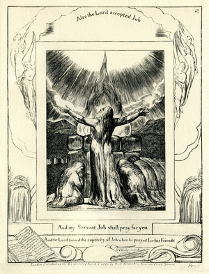 The Book of Job42:8 illustrated by william Blake