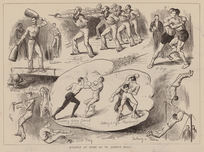Assault at Arms at St James's Hall (engraving)