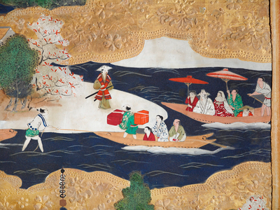 Osakazu Byobu - Japanese eight-panel folding screen (painting)