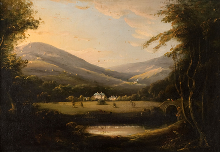A view of Langholm Lodge (oil on canvas)