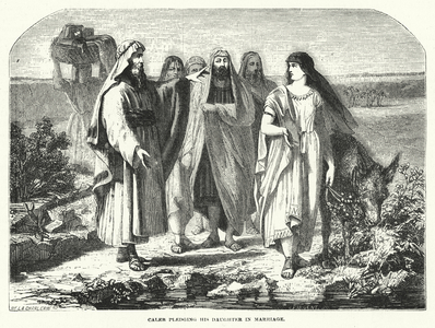 Caleb pledging his Daughter in Marriage (engraving)
