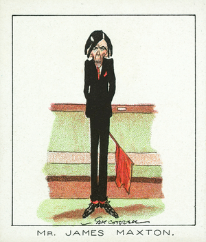 Notable MPs, 1929: Mr James Maxton (colour litho)