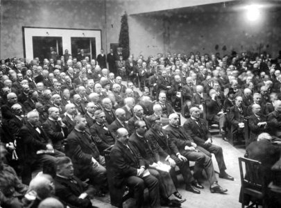 Auditorium at the opening of the First German Radio Exhibition, 1924 (b/w photo)