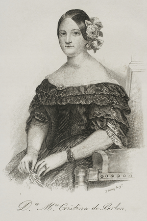 María Cristina de Borbón Dos Sicilias (1806-1878). Queen consort of Spain