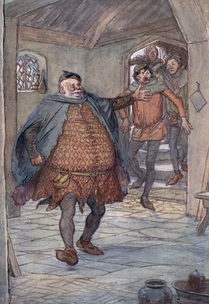 Illustration for The Merry Wives of Windsor (colour litho)