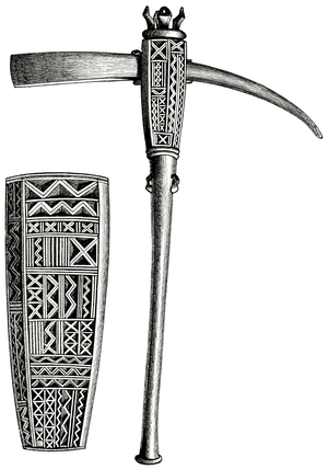 Decorative Axe of the Manganja Region, Africa, Illustration, 1885