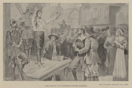 Execution of the Reverend Stephen Burrows (litho)
