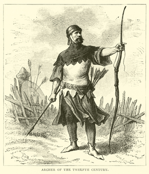 Archer of the twelfth century (engraving)