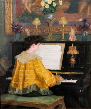 Young Girl at the Piano, 1904 (oil on canvas)