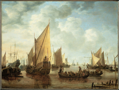 Naval visit of Frederic Hendricks II of Orange, fourth son of William I of Orange, governor of the Netherlands, 1649 (painting on oakwood)