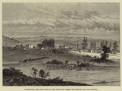 Rustenburg, the First Town in the Transvaal where the British Flag was hoisted (engraving)