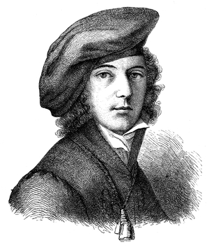 Chamisso, portrait of the young man, drawn by Ernst Theodor Hoffmann Amadäus 1805