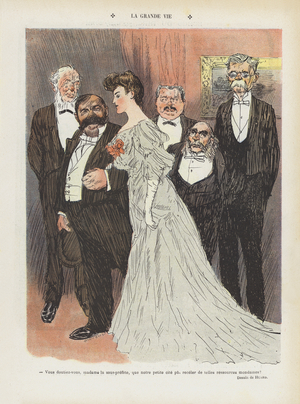 Illustration for Le Rire (colour litho)