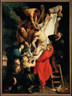 Altar: Descent from the Cross, central panel (oil on canvas)
