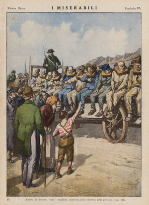 Illustration for Les Miserables by Victor Hugo (colour litho)