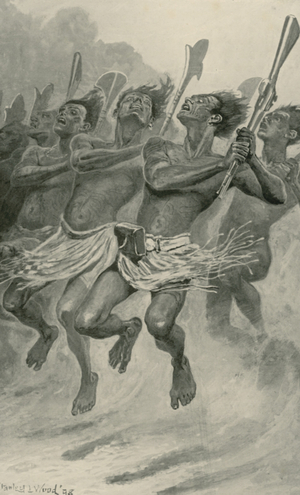 A Maori War-Dance (litho)