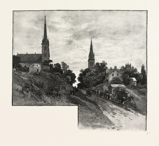 A View in Belleville, Canada, Nineteenth Century Engraving