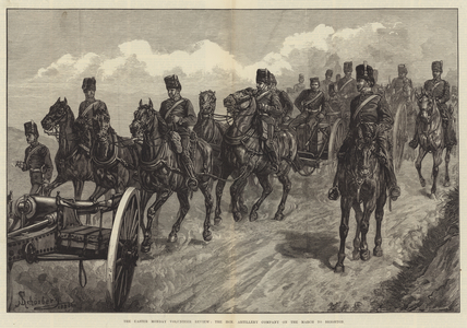 The Easter Monday Volunteer Review, the Honourable Artillery Company on the March to Brighton (engraving)
