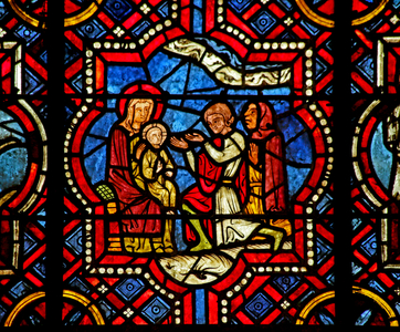 Adoration of the Shepherds (stained glass)