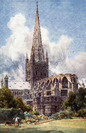 Norwich from the Northeast (colour litho)