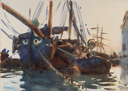 Venetian Boats, ca. 1903-1908 (Watercolor)