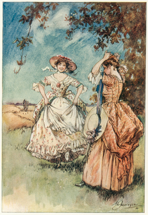 The Vicar of Wakefield by Oliver Goldsmith (colour litho)
