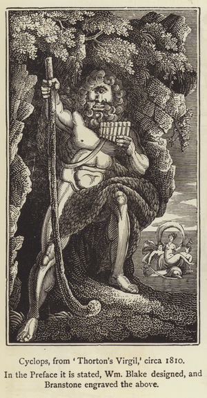 Cyclops from Thornton's Virgil, c 1810 (engraving)