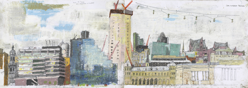 Old Billingsgate and the City, (pastel on paper) 