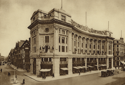 East India House, Liberty's new individualised frontage on Regent Street (b/w photo)