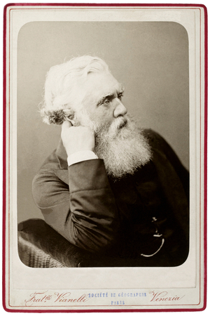 Iraq / Mesopotamia: Austen Henry Layard (1817 - 1894), archaeologist and excavator of the ancient cities of Nimrud and Niniveh (1845 - 1848), photographic portrait, Paris, 1883