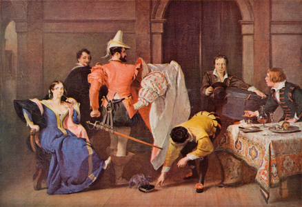 Shakespeare: Katherina and Petruchio, The Taming of the Shrew, Act IV, Scene 3 (colour litho)