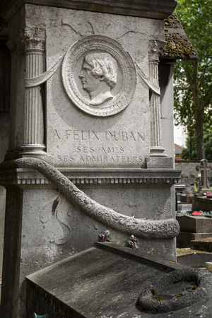Tomb of Felix Duban. Cemetery of Montparnasse, Paris, 2016 (photograph)