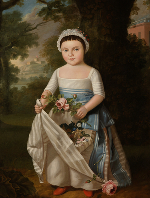 Girl with Roses (oil on canvas)