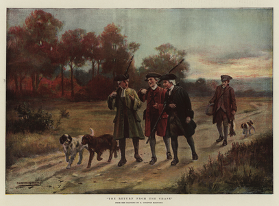 The Return from the Chase (colour litho)
