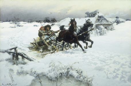 The Sleighride, 1896 (oil on canvas)