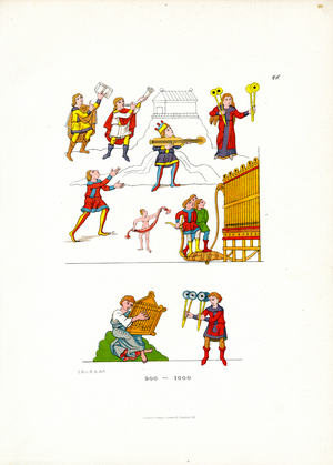 Medieval Musicians and Instrumental Performance (chromolitho)