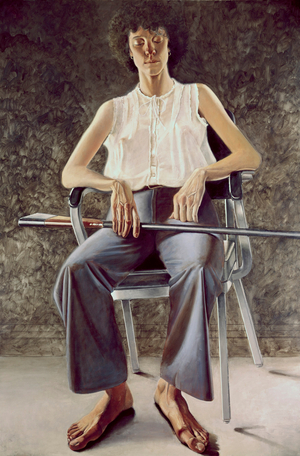 Constance West Seated with Rifle (painting)