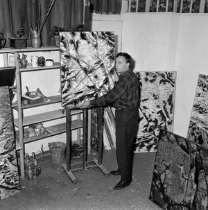 Paris May 1960. Artist Guy Krohg in his studio in Paris ..., 1960 (photo)