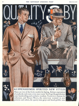 Kuppenheimer Magazine, advert, USA, 1920s