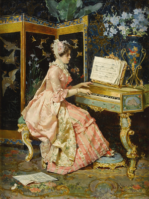 The Awaited Note, 1882 (oil on panel)