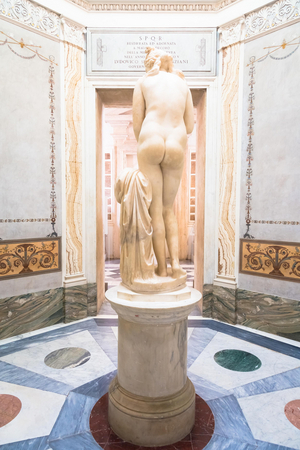 ROME, ITALY - CIRCA AUGUST 2020: Roman antique statue of Capituline Venus in marble, 2018 (photo)