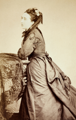 Portrait of Mrs O'Bierne, 1860s (b/w photo)