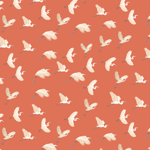 Egrets pattern II, 2022 (graphite pencil & digital)