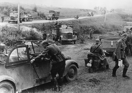 Advance of Army Group South on the Eastern Front, 1941 (b/w photo)
