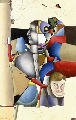 The Brothers, 1958 (oil on canvas mounted on masonite)