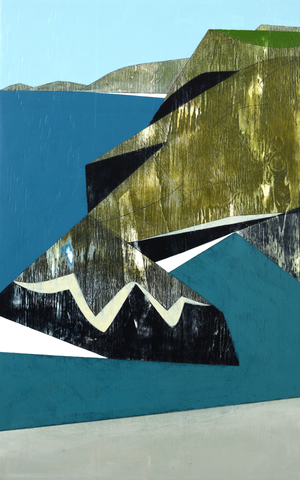 Vertical Coast 10 2015 acrylic on plywood 60 x 38 cm